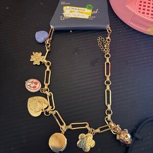 Universal thread gold plated charm necklace